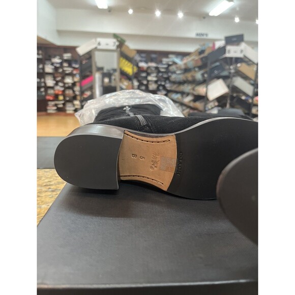 Coach Womens Black Lucia Suede Leather Over Knee Riding Boots Size 5MSRP $375 - Picture 7 of 8